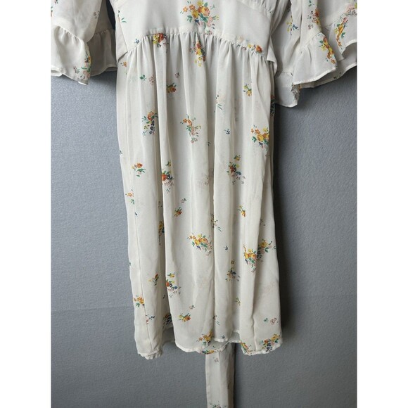 VTG Betsey Johnson Urban Outfitters 90s Sheer Floral Cottagecore Grunge Dress M - Picture 5 of 10